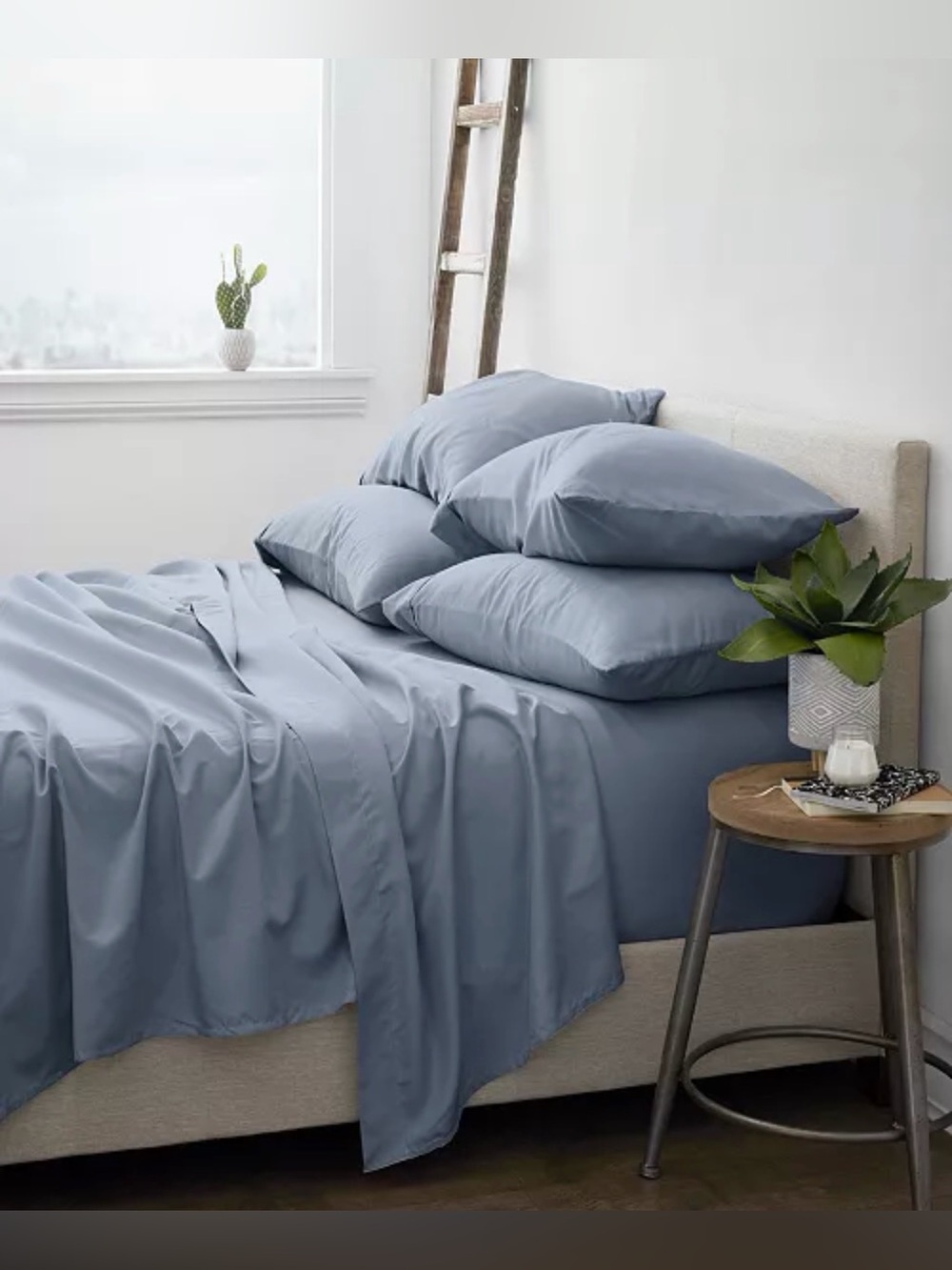 Ienjoy Home PREMIUM Solids in Style 6-Pc. Sheet Set, Queen- Stone Color